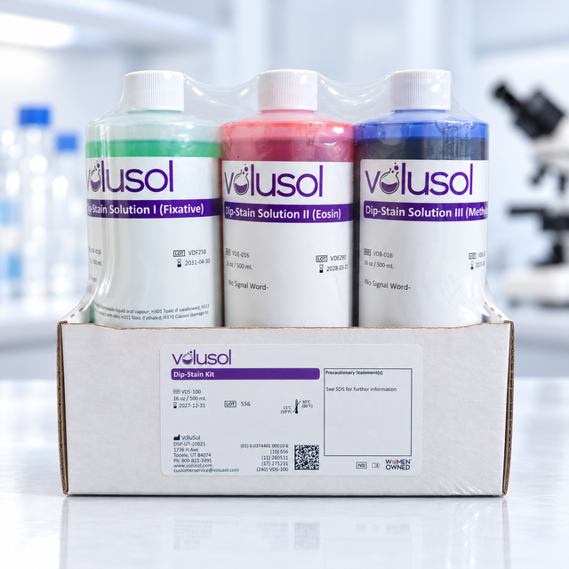 Volusol Dip-Stain Kit, VDS-100, 3 x 16 oz / 500 mL