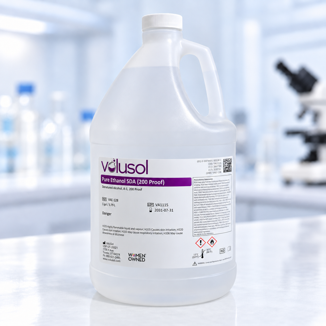 Volusol Pure Ethanol SDA (200 Proof), VAE-128, 1 gal / 3.79 L