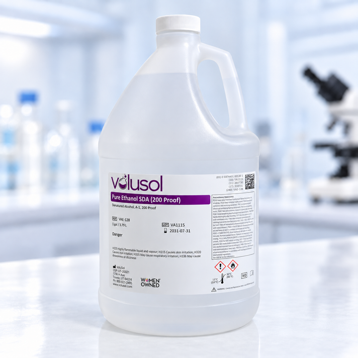 Volusol Pure Ethanol SDA (200 Proof), VAE-128, 1 gal / 3.79 L