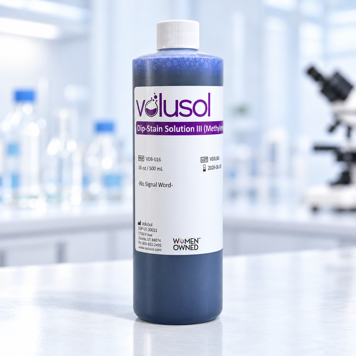 Volusol Dip-Stain Solution III (Methylene Blue), VDB-016, 16 oz / 500 mL