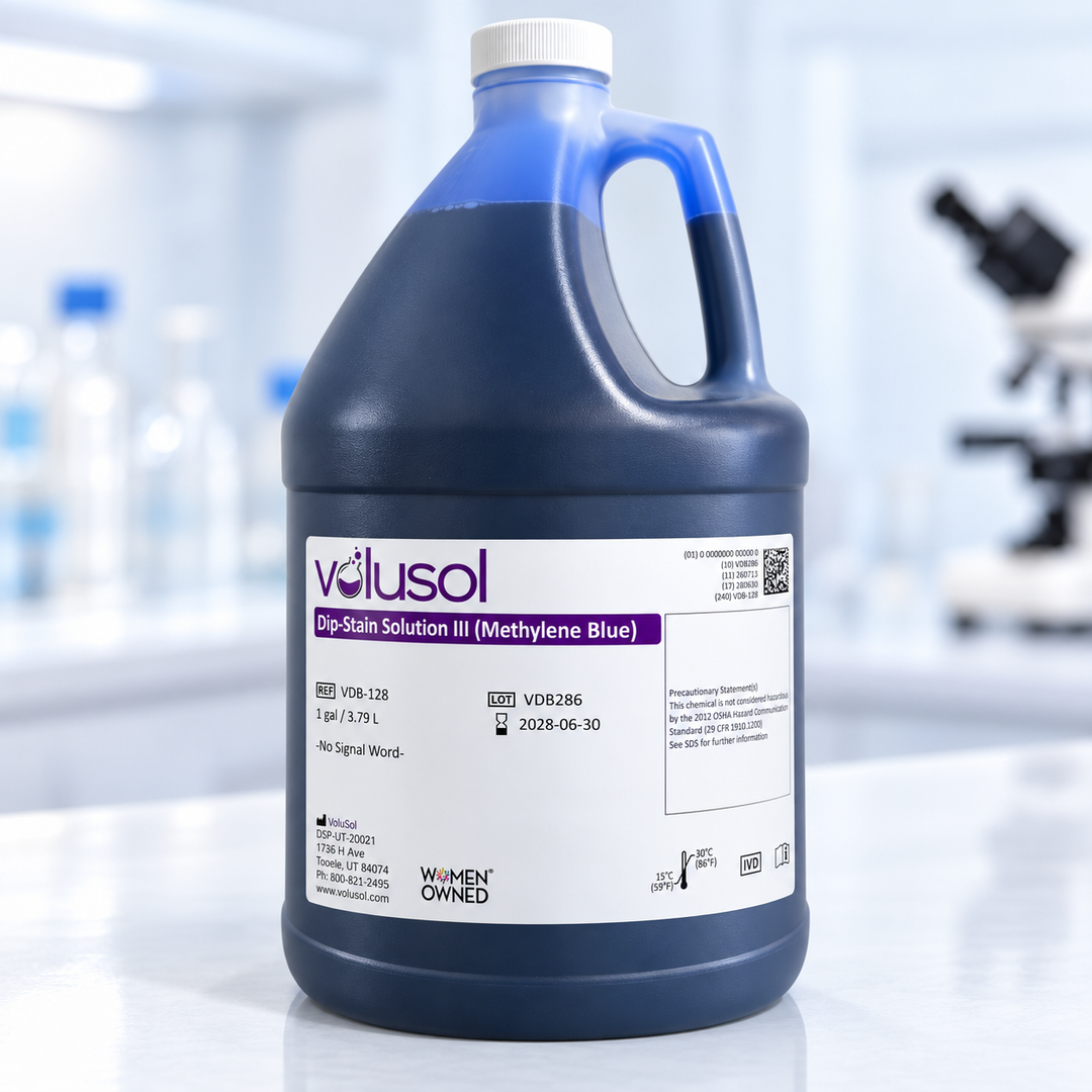 Volusol Dip-Stain Solution III (Methylene Blue), VDB-128, 1 gal / 3.79 L