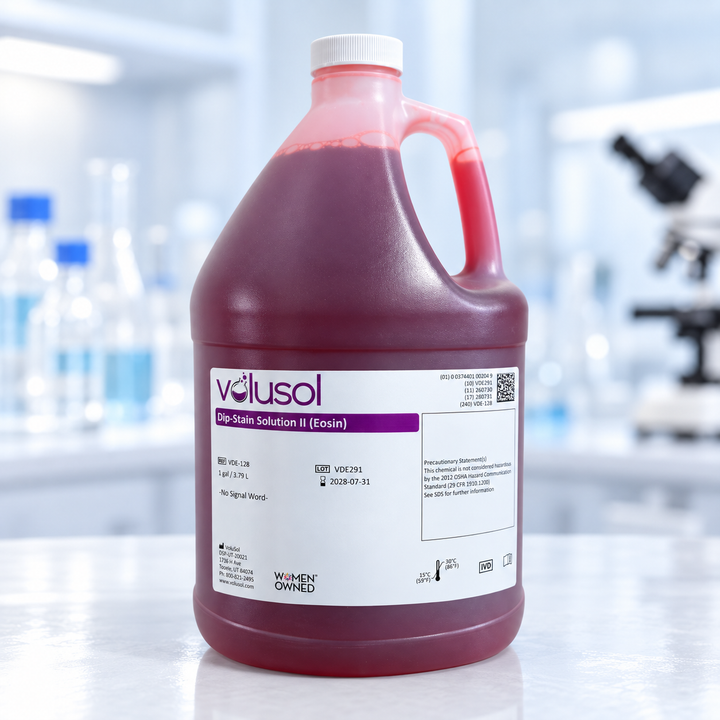Volusol Dip-Stain Solution II (Eosin), VDE-128, 1 gal / 3.79 L
