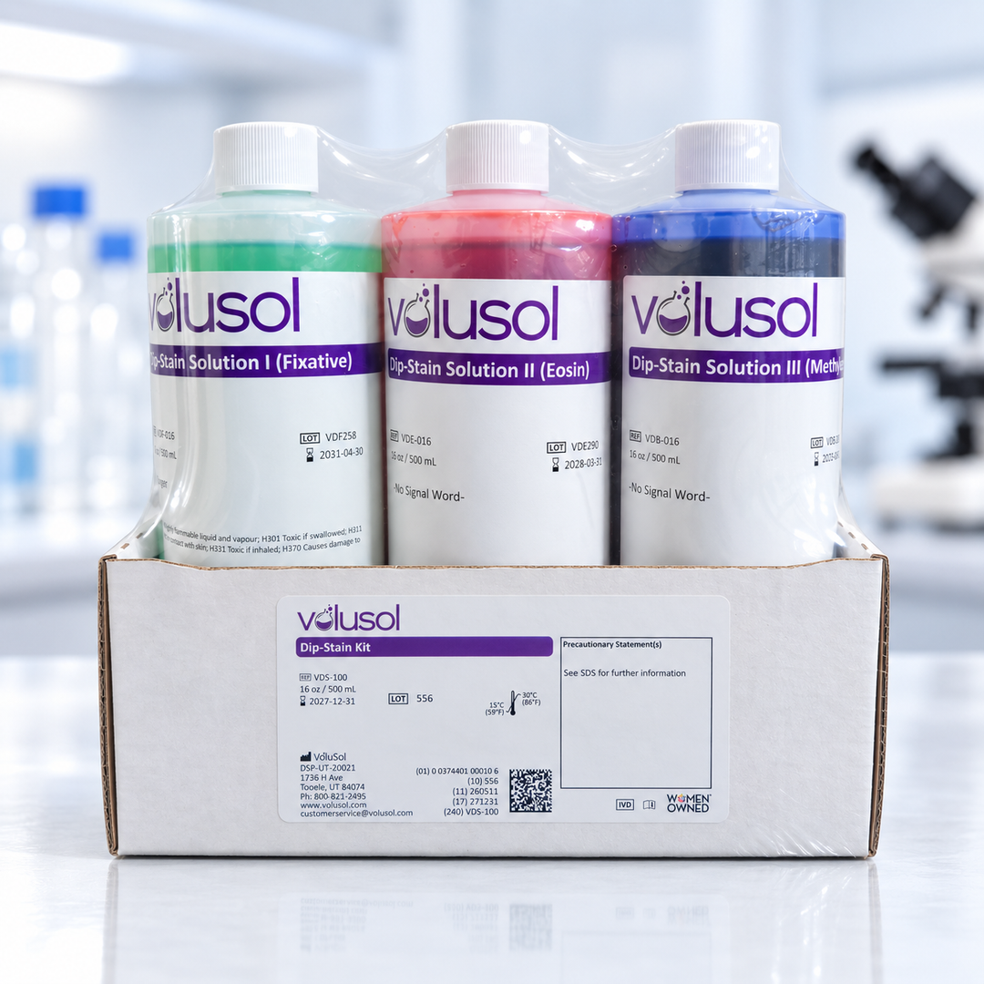 Volusol Dip-Stain Kit, VDS-100, 3 x 16 oz / 500 mL