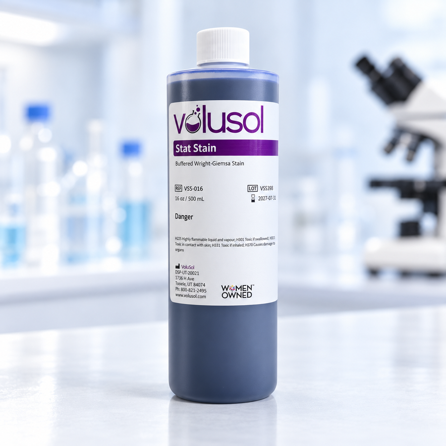 Volusol Stat Stain (Buffered Wright-Giemsa), VSS-016, 16 oz / 500 mL