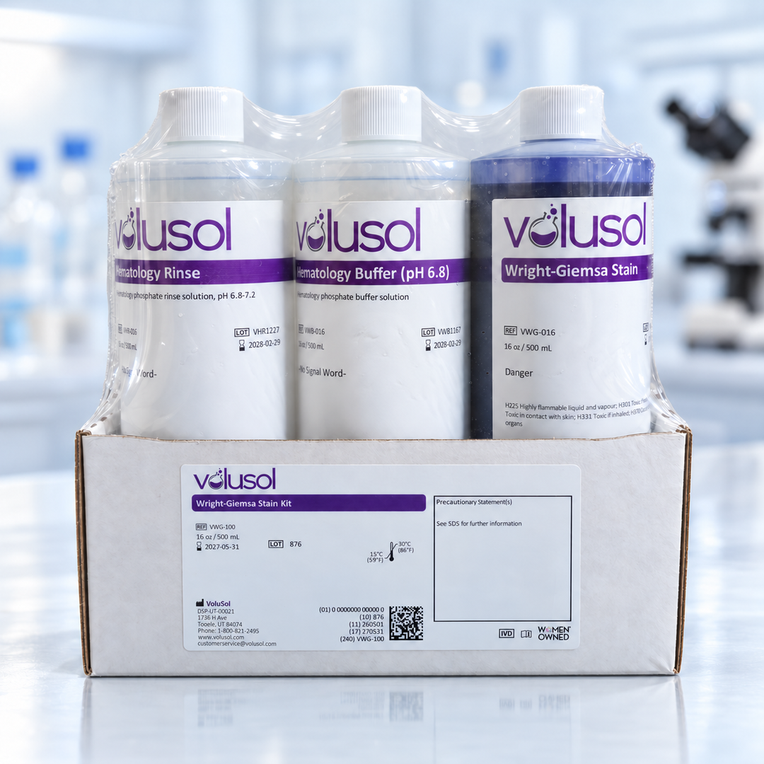 Volusol Wright-Giemsa Stain Kit, VWG-100, 3 x 16 oz / 500 mL
