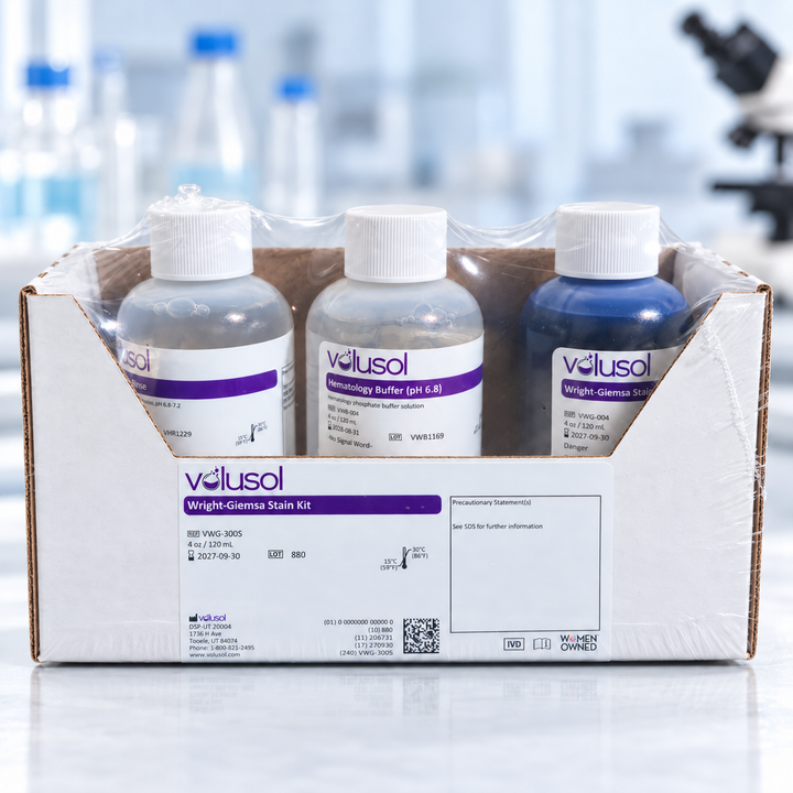 Volusol Wright-Giemsa Stain Kit, VWG-300S, 3 x 4 oz / 120 mL