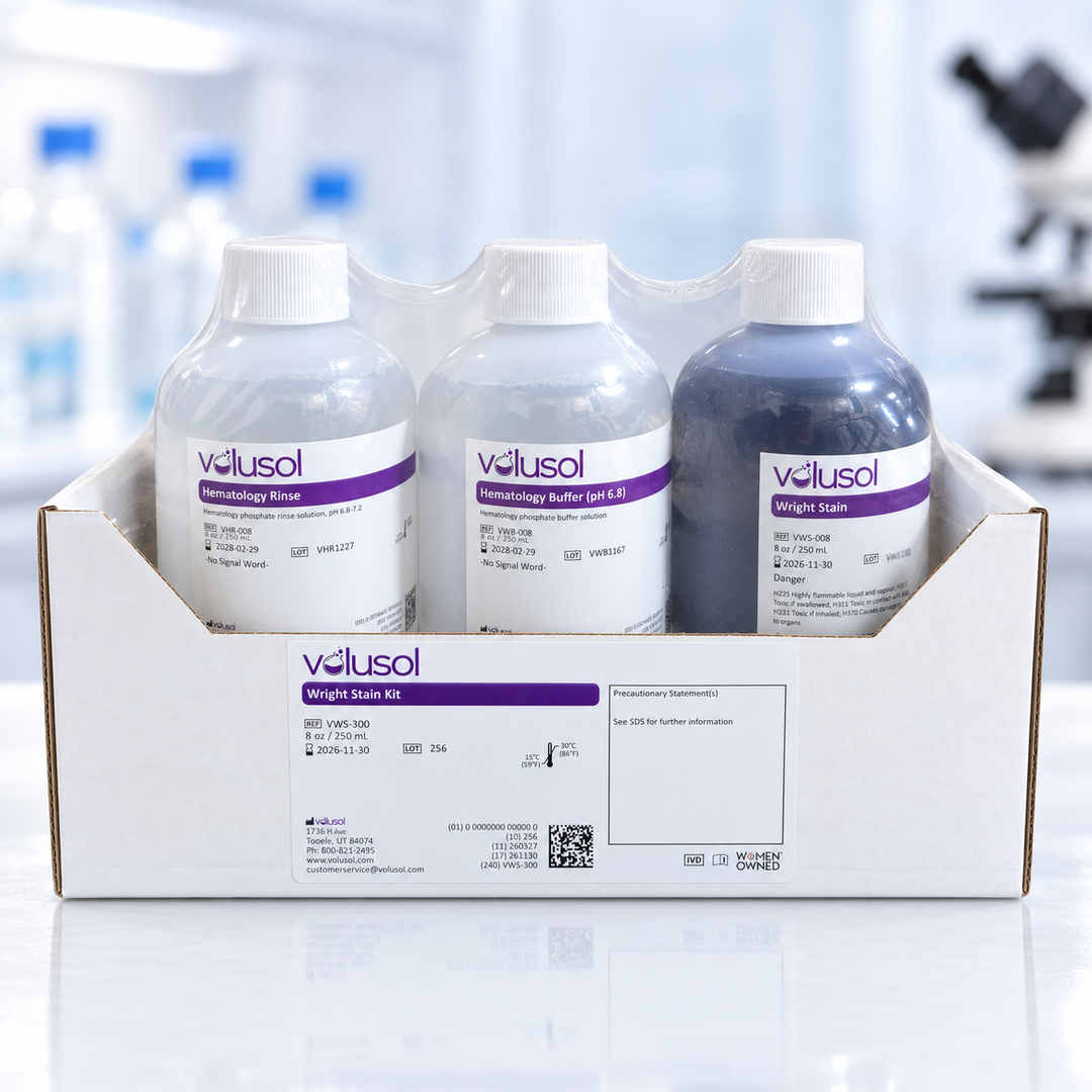 Volusol Wright Stain Kit, VWS-300, 3 x 8 oz / 250 mL