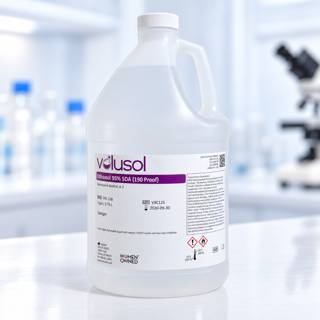 Volusol Ethanol 95% SDA (190 Proof), VXC-128, 1 gal / 3.79 L