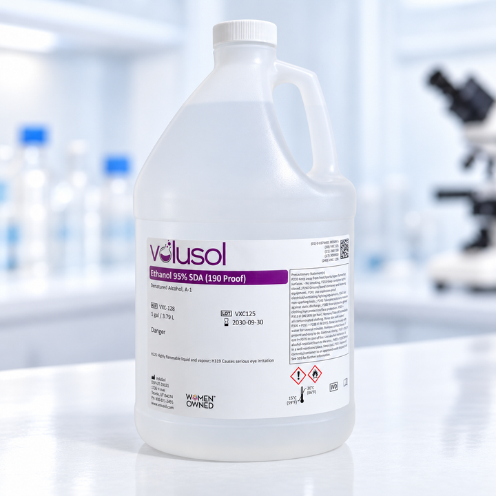 Volusol Ethanol 95% SDA (190 Proof), VXC-128, 1 gal / 3.79 L
