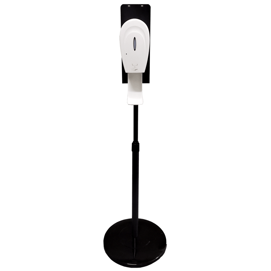 Foam Touchless Soap/Sanitizer Dispenser and Portable Adjustable Floor Stand (Black) - Bundle of 3 each - Volu-Sol