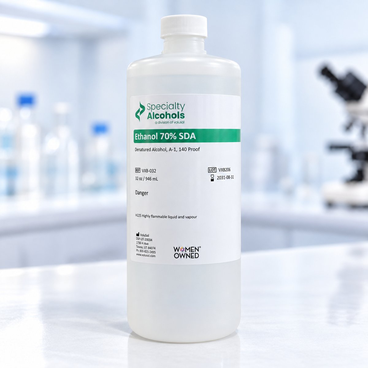 Ethanol 70% SDA — Specialty Alcohols, single 32 oz container shown
